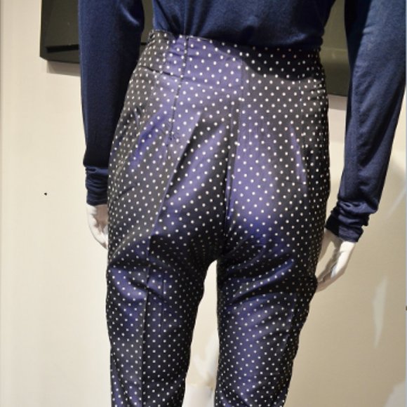 Vintage 90's Navy with White Pindot Capri - Picture 3 of 5